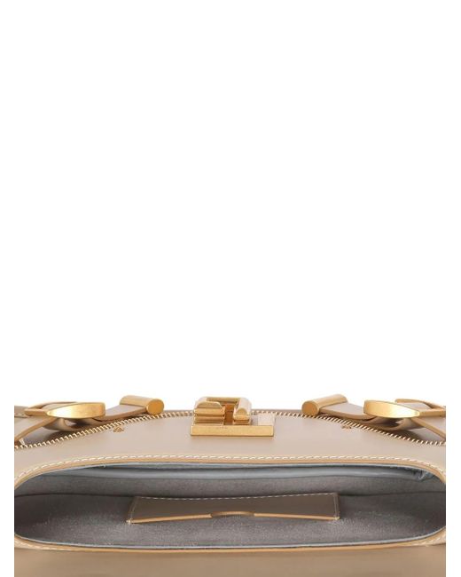 Balmain Natural Blaze Leather Tote Bag