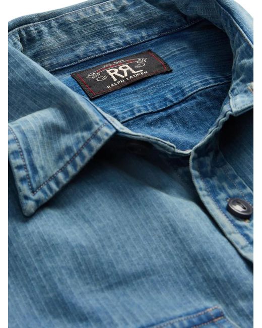RRL Denim Overhemd in het Blue voor heren