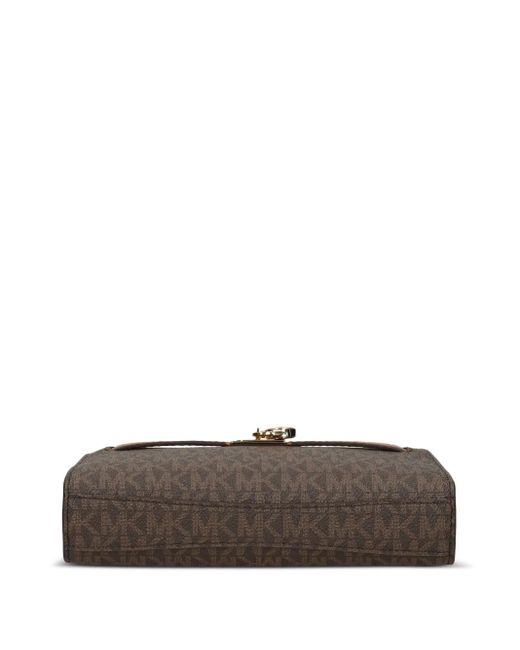 MICHAEL Michael Kors Brown Monogram Chain-Strap Satchel