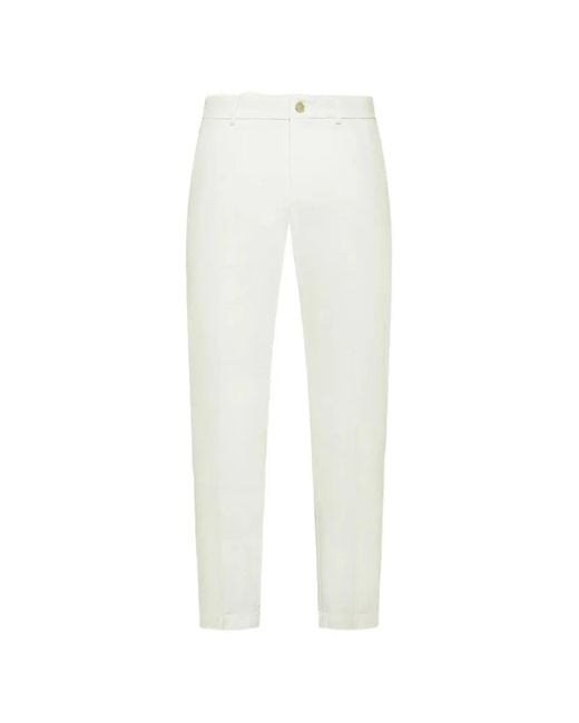 Cruna White Brera Slim-Fit Trousers for men