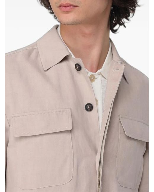 Eleventy Natural Button-Up Chest-Pocket Suit for men