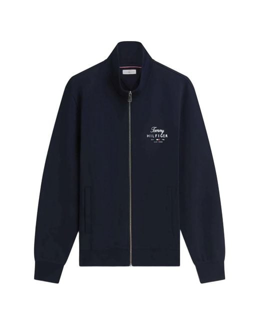 Tommy Hilfiger Blue Zip-Up Bomber Jacket for men