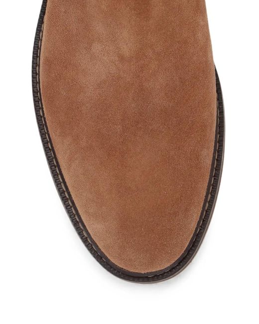 Brunello Cucinelli Brown Suede Chelsea Boots for men