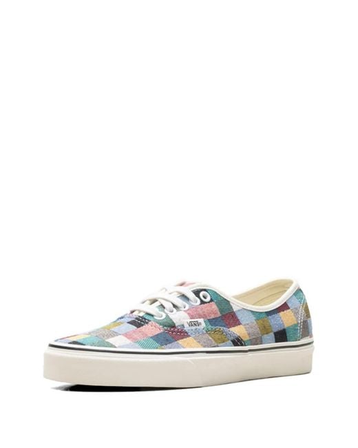 Vans White Authentic Woven Checkers Sneakers for men
