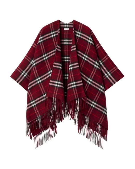 Burberry Red Cape Mit Fransen