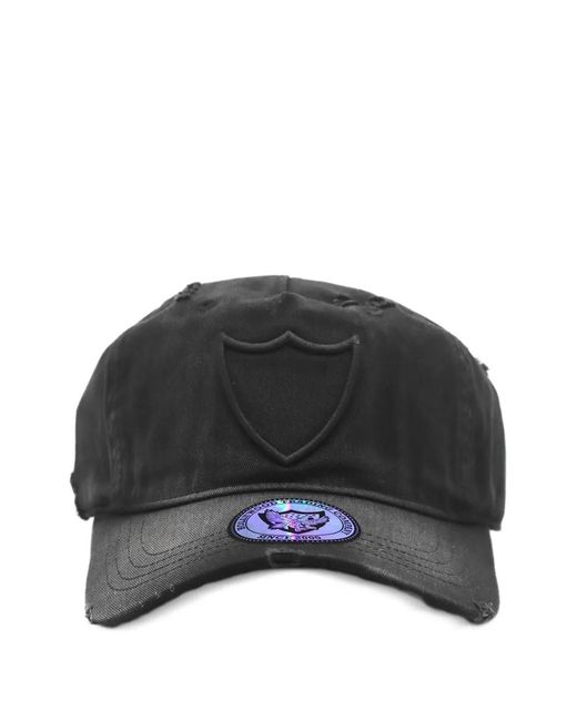 HTC Black Logo Distressed Baseball Cap for men