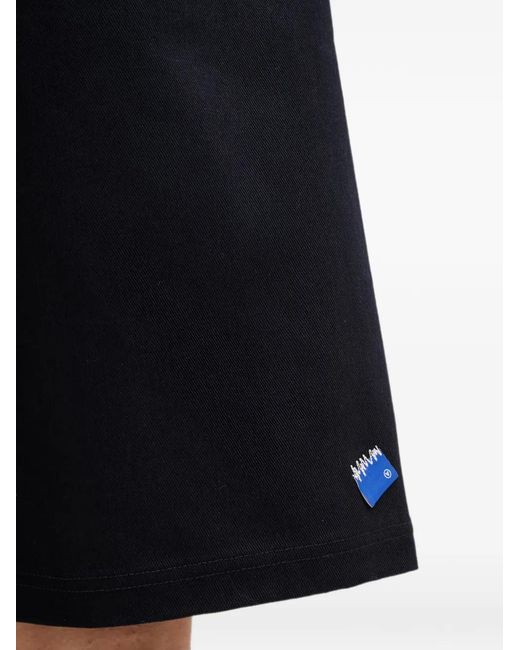 Adererror Black Logo-Patch Shorts