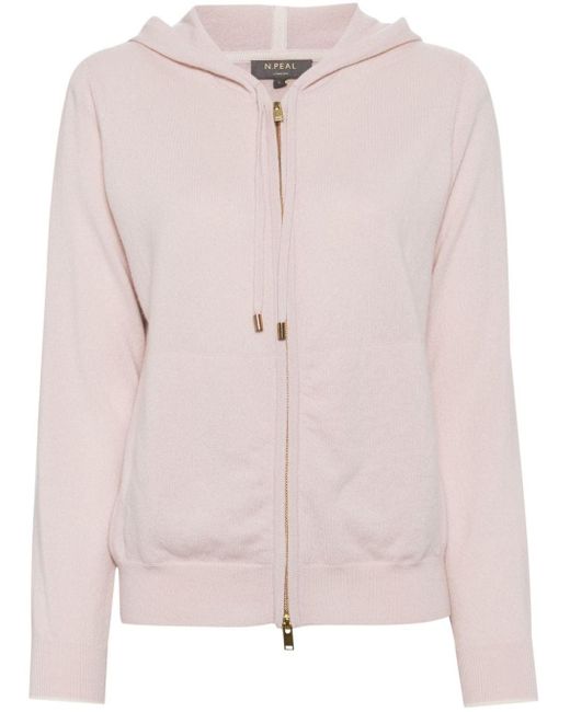 N.Peal Cashmere Pink Ada Cashmere Hoodie