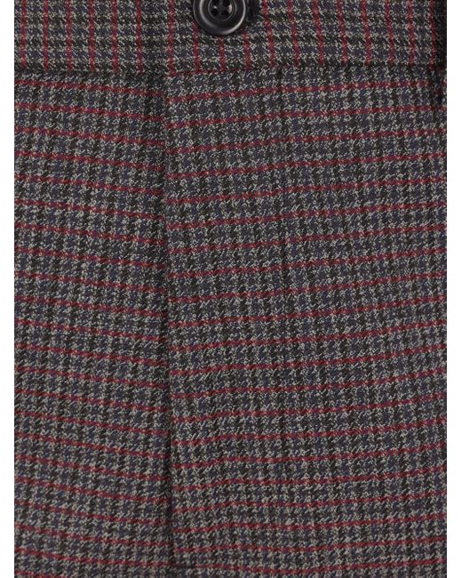 NAMACHEKO Gray Attila Houndstooth-Pattern Trousers for men