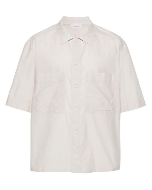 Lemaire Overhemd Met Gespreide Kraag in het White voor heren