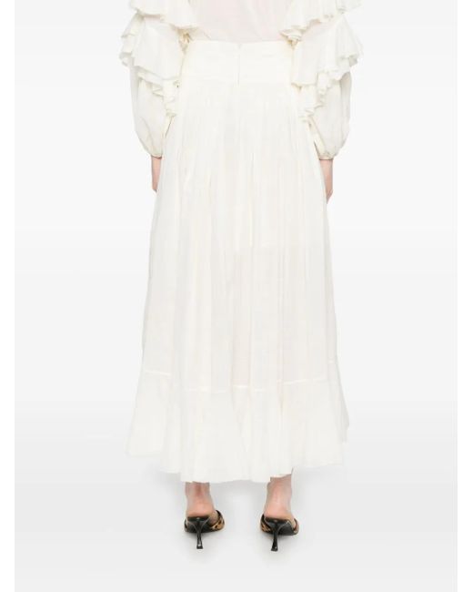 Zimmermann ラッフル マキシスカート White