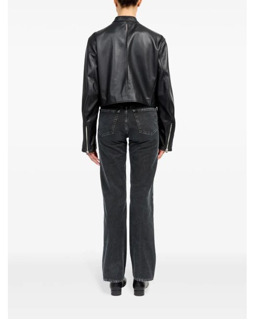 MM6 by Maison Margiela Black Leather Jacket