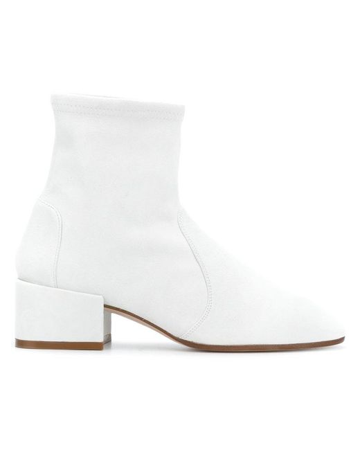 Stuart Weitzman Accordion Boots in White Lyst