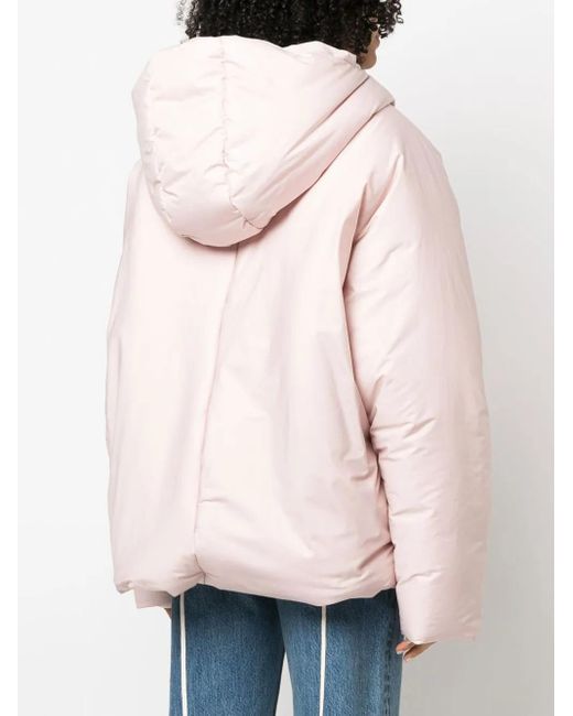 Piumino Shuoy Con Cappuccio di Sherpa in Pink