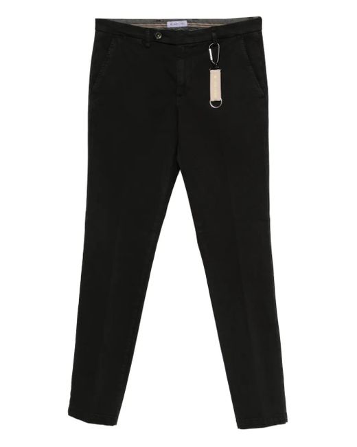 Manuel Ritz Black Twill Trousers for men