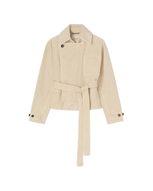 RETORI Natural Mini Trench Belt-Detail Denim Jacket