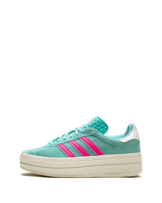 Adidas Blue Gazelle "Flash Aqua Lucid" Platform Sneakers
