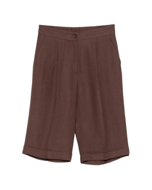 Antonelli Purple Pleated Shorts