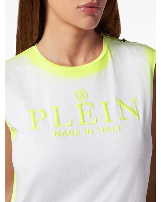 Philipp Plein Tanktop Met Geborduurd Logo in het White
