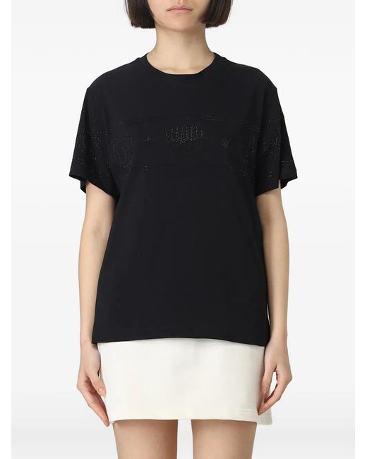 Chiara Ferragni Black Logomania T-Shirt