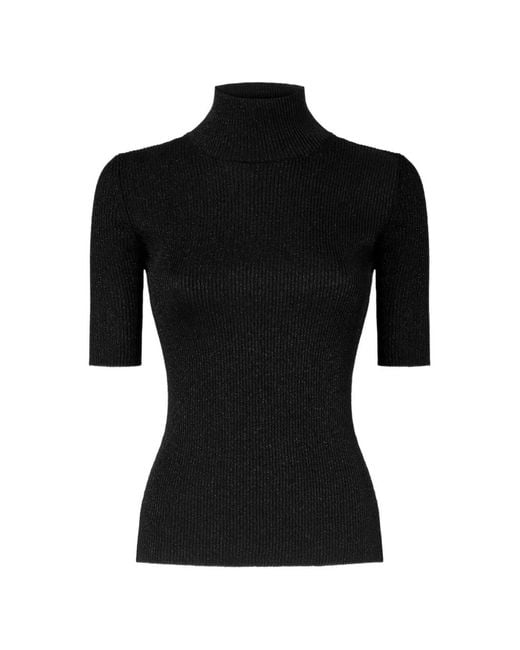 Missoni Black Pull Côtelé À Col Montant