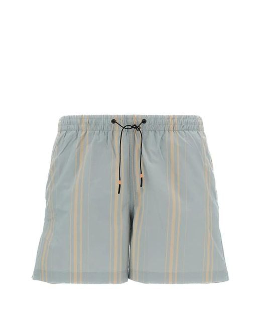Rrd Blue Striped Swim Shorts for men