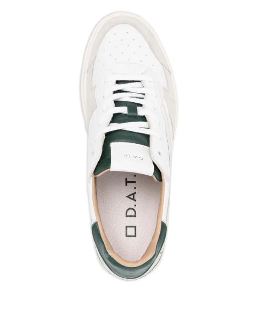 メンズ Date レザースニーカー White