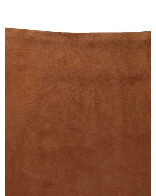 ROTATE BIRGER CHRISTENSEN Brown Suede Mini Skirt