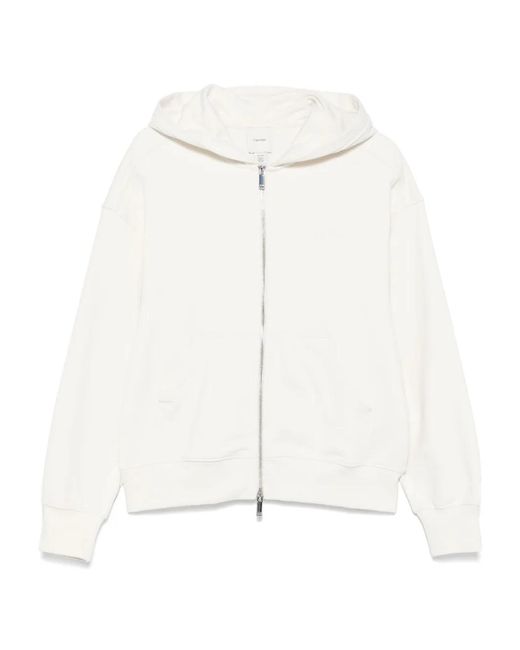 Calvin Klein White Hooded Sweatshirt With Zip