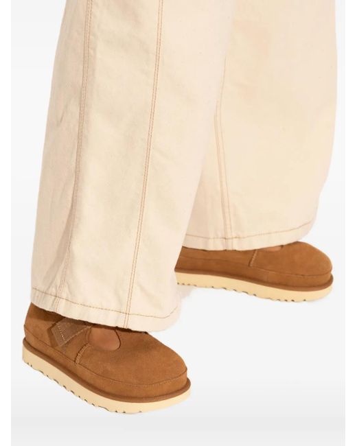 Ugg Brown Goldenstar Mary Jane Strap Detail Loafers