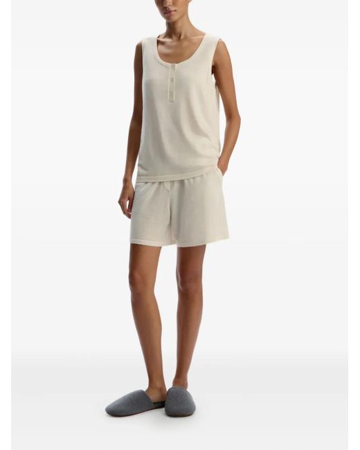 12 STOREEZ White Button-Front Wool Shorts