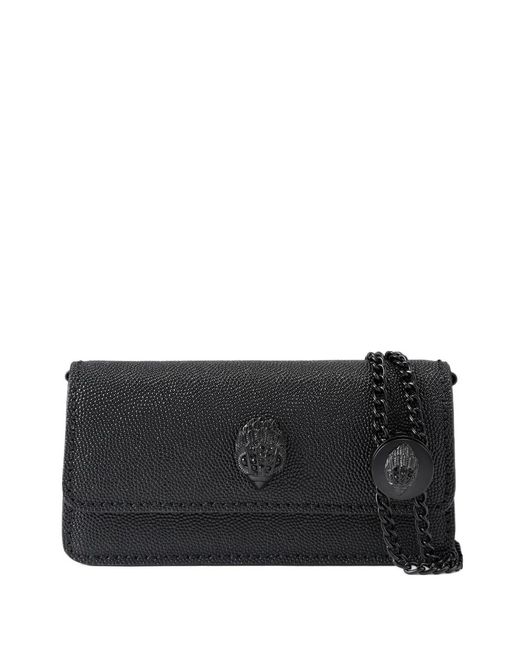 Kurt Geiger Black Shoreditch Grained Eagle Head Clutch Bag