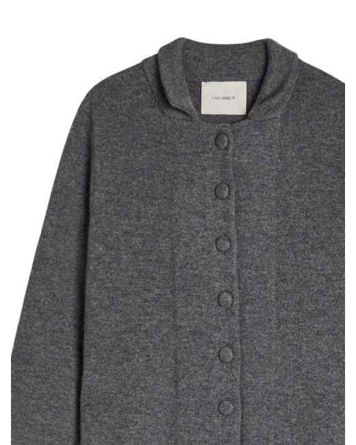 Lisa Yang Gray Button Pockets Coat