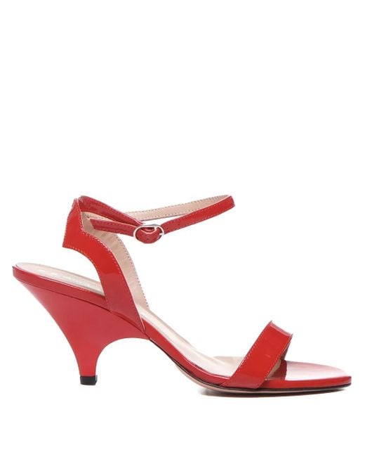 Sandalias abiertas con tira al tobillo Marc Ellis de color Red