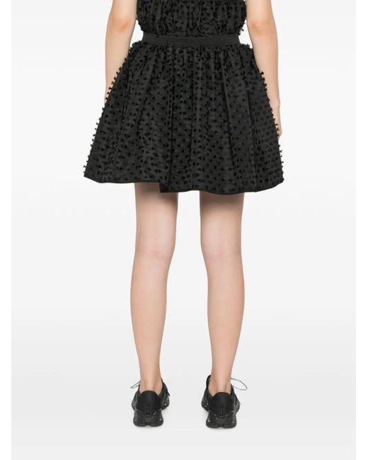 CECILIE BAHNSEN Black Fiamma Fil-Coupé Skirt