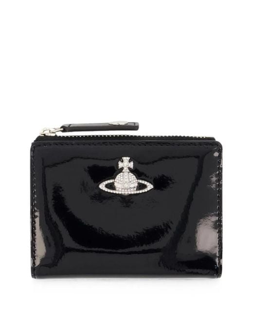 Vivienne Westwood Black Diamante Orb Card Holder