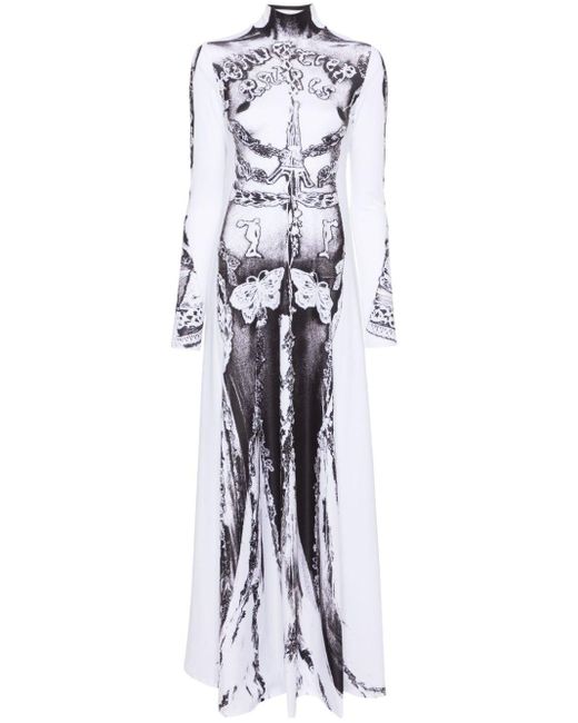 Jean Paul Gaultier ホワイト& The Gaultier Paris マキシワンピース White