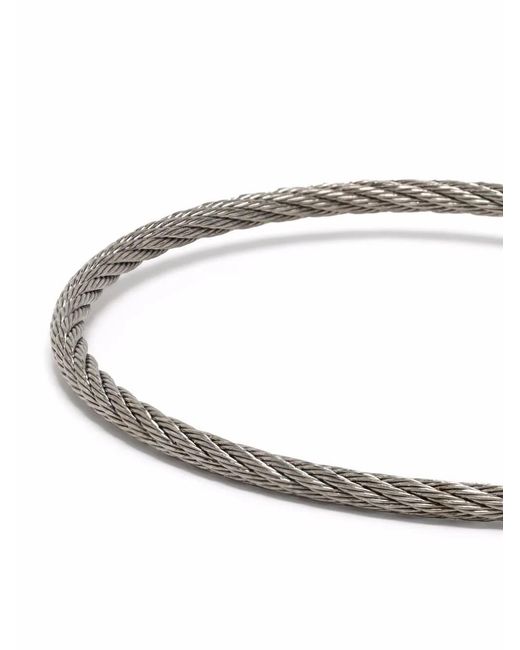 Le Gramme White 5G Polished Ceramic Cable Bracelet