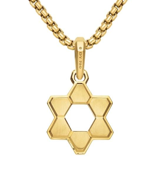David Yurman Metallic 18Kt Deco Star Of David Pendant (24Mm) for men