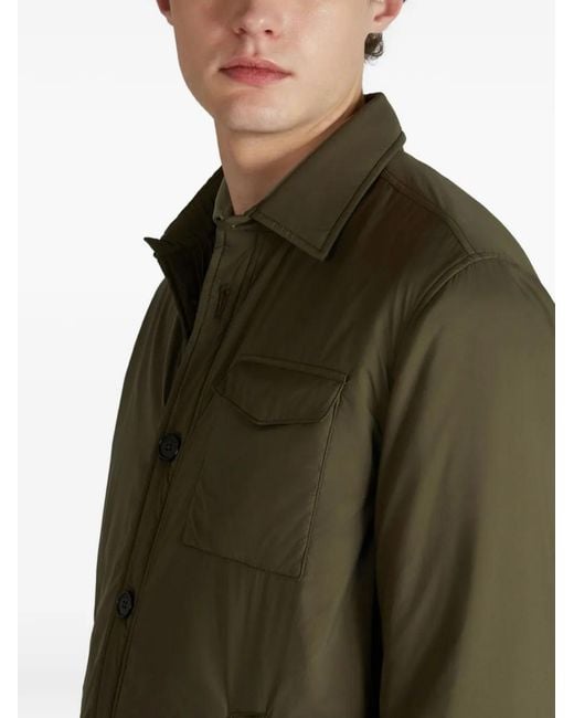 Slowear Green Padded Overshirt for men