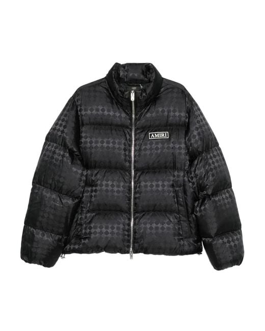 Amiri Black Ma Quad Jacquard Puffer Jacket for men