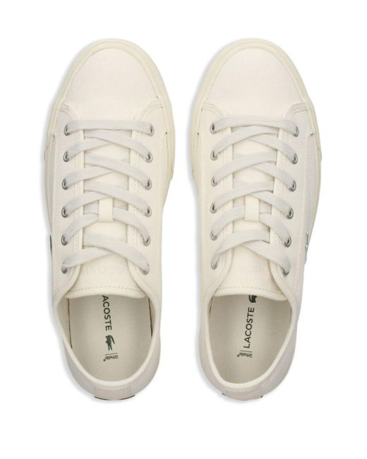 Lacoste White Backcourt Logo-patch Sneakers for men