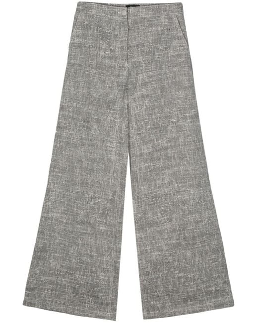 Pantalones palazzo de tweed Theory de color Gray