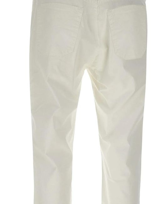 Jeckerson Gray Logo-Patch Trousers for men