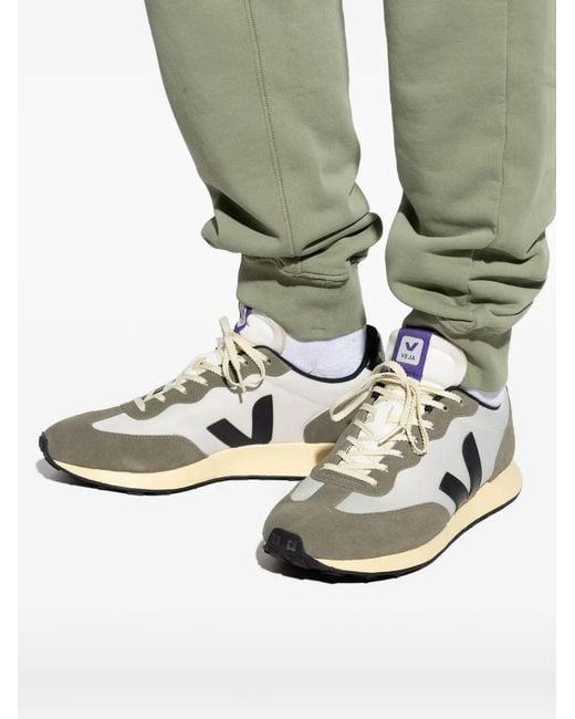Veja Green V-Logo Suede Trainers for men