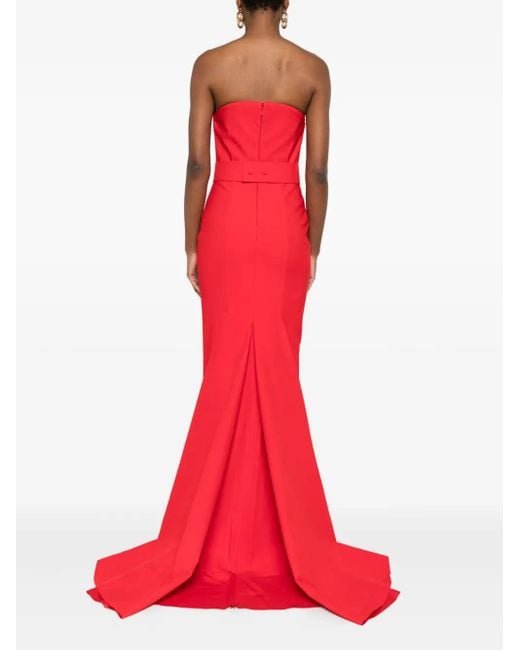 Solace London Citra フィッシュテール マキシドレス Red