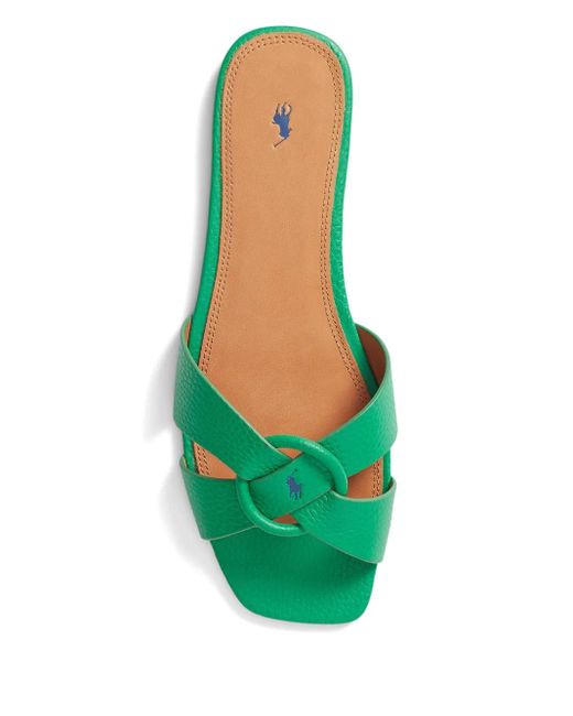 Polo Ralph Lauren Green Polo Pony Sandals