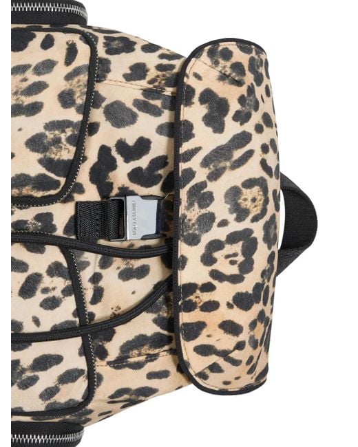 Bimba Y Lola Black Medium Leopard-Print Backpack