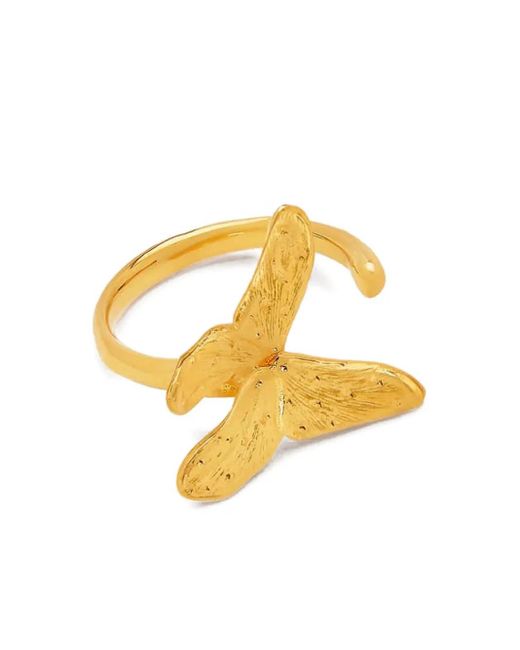 Oscar de la Renta Metallic Butterfly Ring