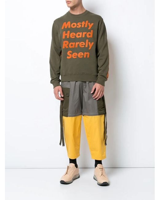 Mostly Heard Rarely Seen Gray Logo Patch Sweatshirt for men